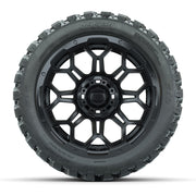 Set of (4) 14 in GTW Bravo Wheels with 23x10-14 GTW Nomad Al - front view