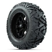 GTW Vortex Matte Black 14 in Wheels with 25x10-14 Barrage Mu - 3/4 view
