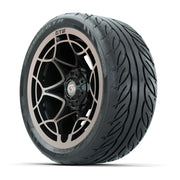 GTW® Nexus Gloss Black/Bronze 14 in Wheels with 205/40-R14 F - 3/4 view