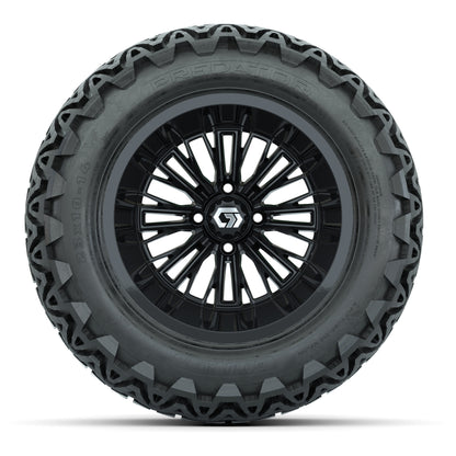 GTW Viper Gloss Black 14 in Wheels with 23X10-14 Predator All-Terrain Tires – Full Set