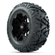 GTW Graffiti Gloss Black 14 in Wheels with 25x10-14 Barrage  - 3/4 view