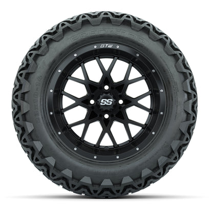 Set of (4) 14 in GTW Vortex Wheels with 23x10-14 GTW Predato - front view