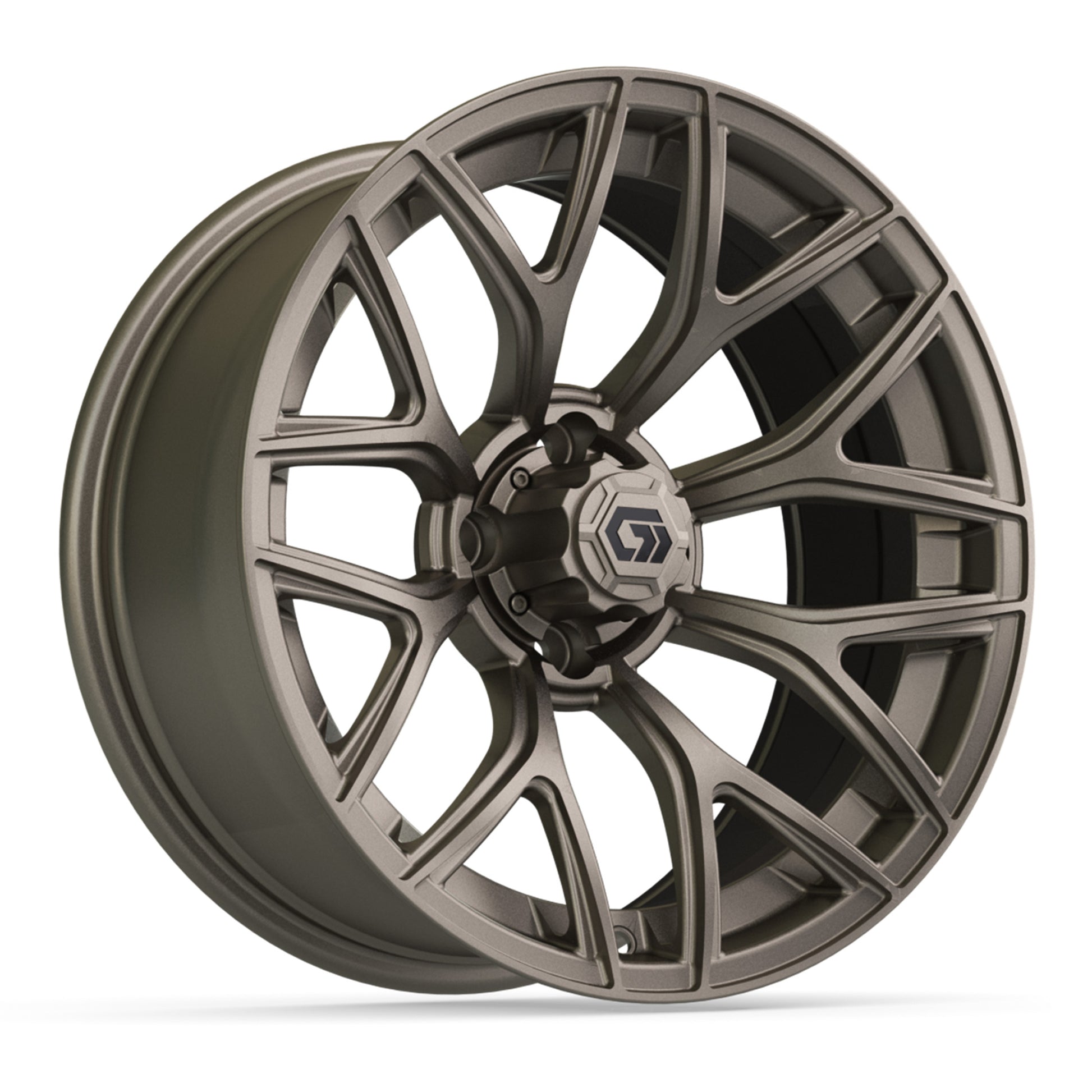 Monaco 16 inch GTW golf cart wheel - Matte Bronze