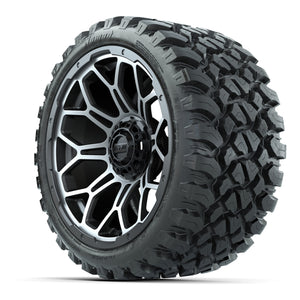 Set of (4) 15″ GTW Bravo Matte Gray Wheels with 23x10-R15 Nomad All-Terrain Tires