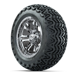 GTW® Shogun Chrome 14 in Wheels with 23x10-14 Predator All-T - 3/4 view