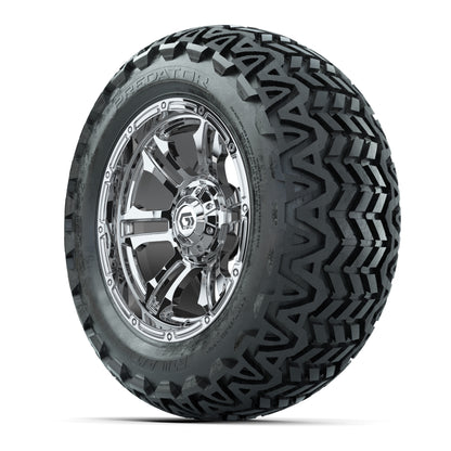 GTW® Shogun Chrome 14 in Wheels with 23x10-14 Predator All-T - 3/4 view