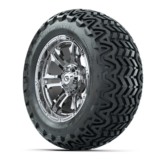 GTW® Shogun Chrome 14 in Wheels with 23x10-14 Predator All-T - 3/4 view