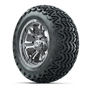 GTW® Shogun Chrome 14 in Wheels with 23x10-14 Predator All-T - 3/4 view