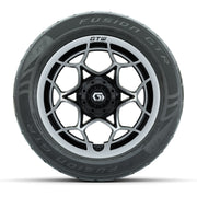GTW® Nexus Black with Silver Face 14 in Wheels with 255/45-R - front view