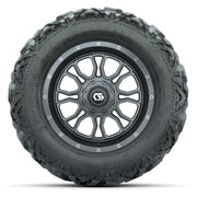 GTW Volt Gunmetal 14 in Wheels with 25x10-14 Barrage Mud Tir - front view