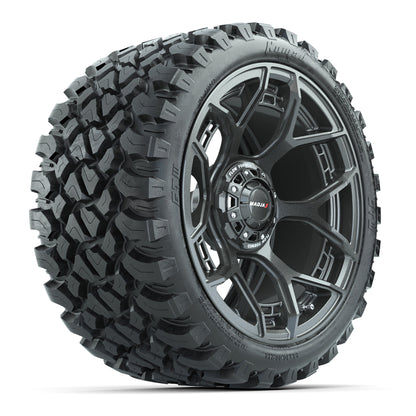 Set of (4) 15" MadJax® Flow Form Evolution Gunmetal Wheels with GTW® Nomad Off Road Tires