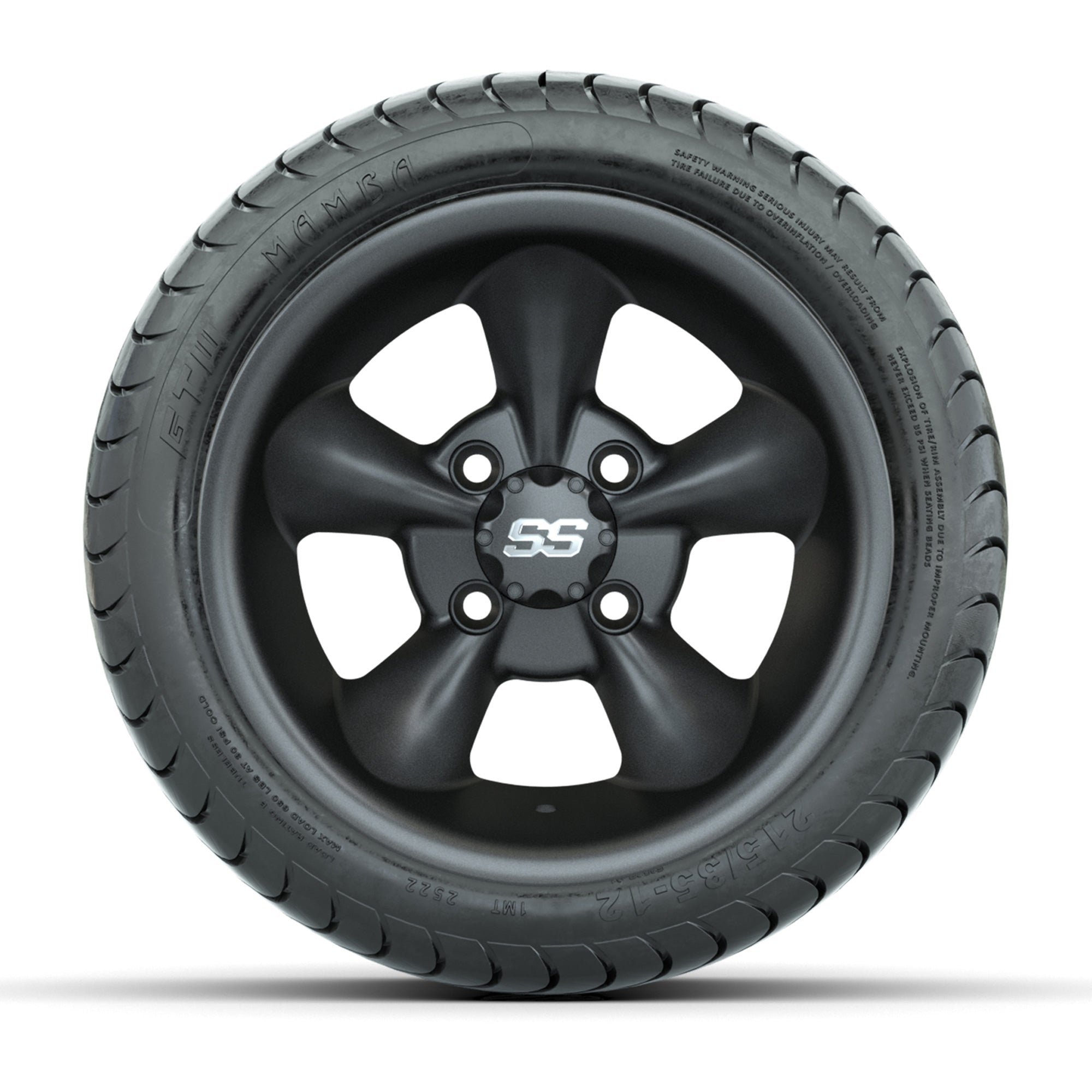Set of (4) 12 in GTW Godfather Wheels with 215/35-12 GTW Mamba Street Tires
