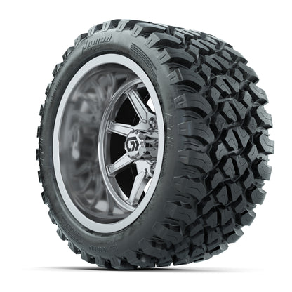 GTW Reaper Chrome 14 in Wheels with 23X10-R14 Nomad Steel Belt Radial All-Terrain Tires – Full Set