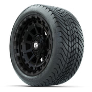 GTW Barricade Black 14 in Wheels with 225/30-14 Mamba Street - 3/4 view
