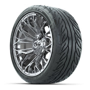 Set of (4) 15 in GTW® Stellar Chrome Wheels with 215/40-R15  - 3/4 view