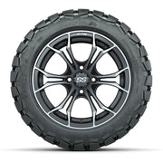 GTW Spyder Matte Grey 14 in Wheels with 22x10-14 GTW Timberw - front view