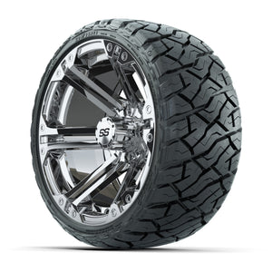 GTW Specter Chrome 14 in Wheels with 205/35-R14 Maverick Low - 3/4 view