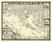 Vintage Map of Toluca Lake Lakeside Golf Course, 1936