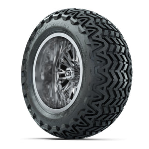 GTW Viper Chrome 14 in Wheels with 23X10-14 Predator All-Terrain Tires – Full Set