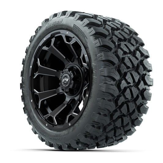 Set of (4) 14 in GTW Raven Wheels with 23x10-14 GTW Nomad Al - 3/4 view