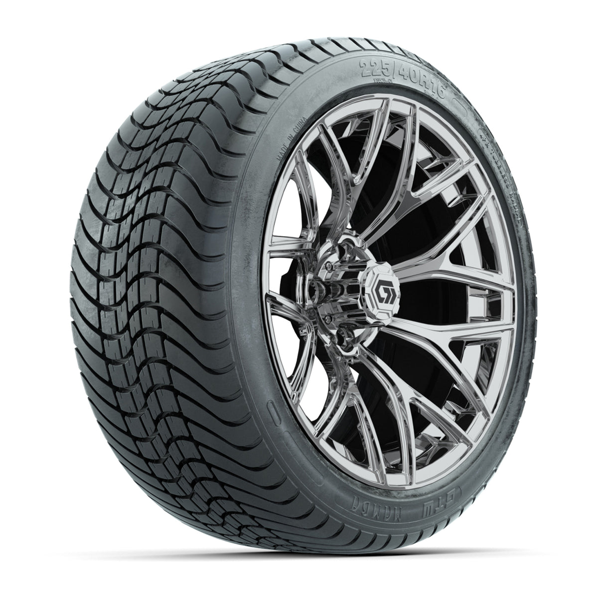GTW Monaco Chrome 16 in Wheels with 225/40-R16 Mamba Street Tires – Full Set