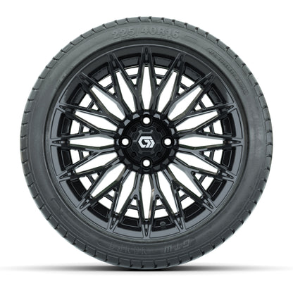 GTW Blur Gloss Black 16 in Wheels with 225/40-R16 Mamba Street Tires – Full Set