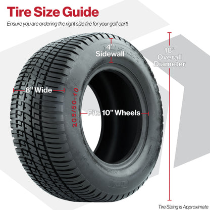 Set of 4 GTW Tempest Wheels with Fusion Street Tires - 10 Inch