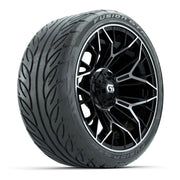 Set of (4) 15 in GTW® Stellar Machined & Black Wheels with 215/40-R15 Fusion GTR Street Tire