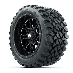 Set of (4) 14 in GTW® Volt Machined &amp; Black Wheels with  - 3/4 view