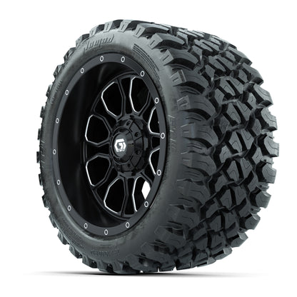 Set of (4) 14 in GTW® Volt Machined &amp; Black Wheels with  - 3/4 view