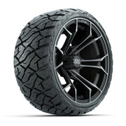 GTW® Spyder Matte Black/Bronze 14 in Wheels with 205/35-R14 Maverick Low-Profile All-Terrain Tires – Full Set