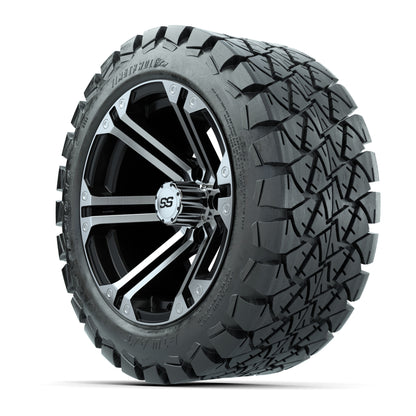 GTW Specter Black and Machined Wheels with 22in Timberwolf M - 3/4 view