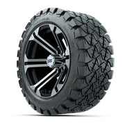 GTW Specter Black and Machined Wheels with 22in Timberwolf M - 3/4 view