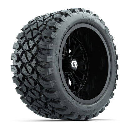 GTW Viper Gloss Black 14 in Wheels with 23X10-R14 Nomad Steel Belt Radial All-Terrain Tires – Full Set