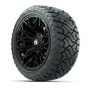 GTW Stellar Matte Black 14 in Wheels with 23x10.00-R14 Maver - 3/4 view