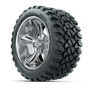 GTW® Godfather Chrome 14 in Wheels with 23X10-R14 Nomad Stee - 3/4 view