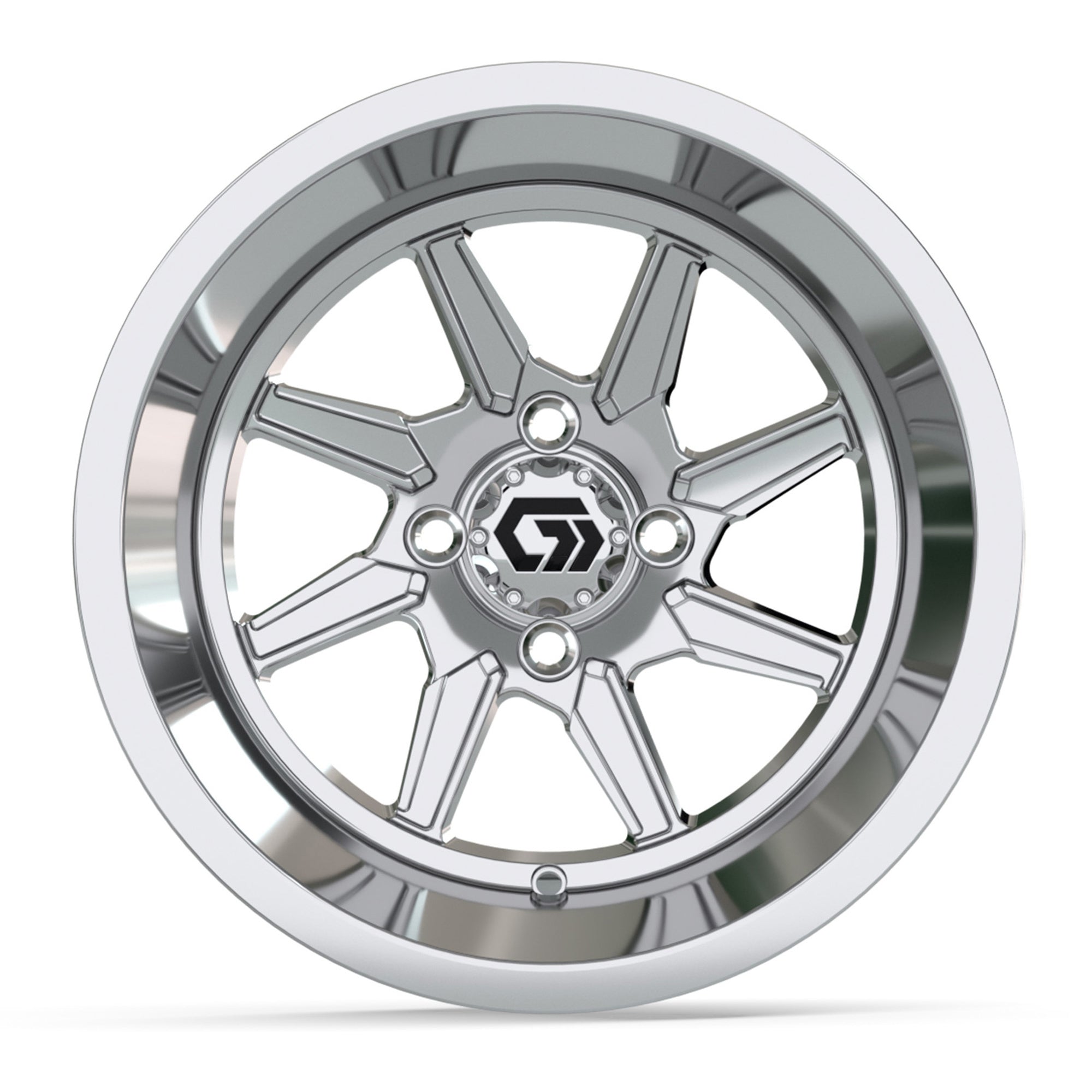 Reaper Ultra-Wide 14 inch GTW golf cart wheel - Chrome