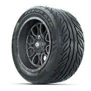 GTW® Volt Gunmetal 14 in Wheels with 255/45-R14 Fusion GTR S - 3/4 view