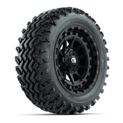 GTW® Barricade Black 14 in Wheels with 23X10-14 Rogue All-Terrain Tires – Full Set
