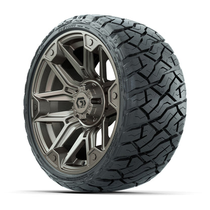 GTW Graffiti Satin Bronze/Black 14 in Wheels with 205/35-R14 - 3/4 view