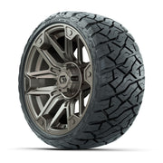 GTW Graffiti Satin Bronze/Black 14 in Wheels with 205/35-R14 - 3/4 view