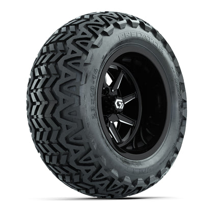 GTW Reaper Black/Machined 14 in Wheels with 23X10-14 Predator All-Terrain Tires – Full Set