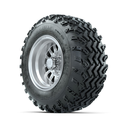 GTW Medusa Machined/Silver 10 in Wheels with 20x10.00-10 Rogue All Terrain Tires – Full Set