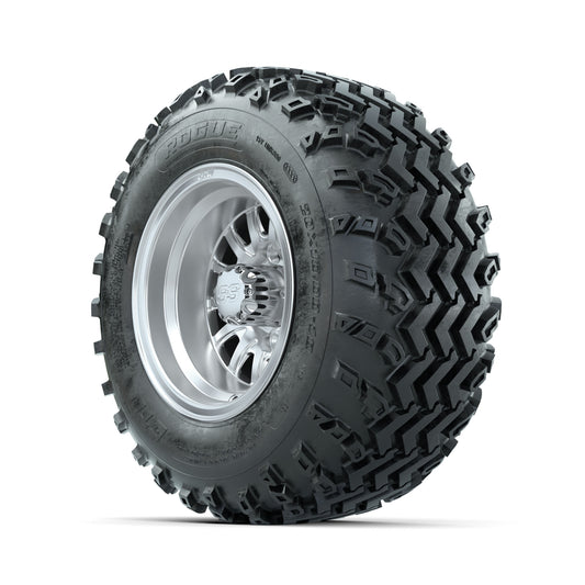 GTW Medusa Machined/Silver 10 in Wheels with 20x10.00-10 Rogue All Terrain Tires – Full Set