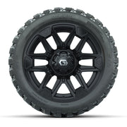 GTW® Graffiti Gloss Black 14 in Wheels with 23X10-R14 Nomad  - front view