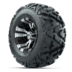 GTW Vampire Black/Machined 10 in Wheels with 20x10-10 Barrage Mud Tires – Full Set