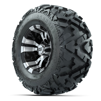 GTW Vampire Black/Machined 10 in Wheels with 20x10-10 Barrage Mud Tires – Full Set