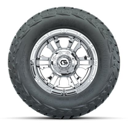 GTW Shogun Chrome 12 in Wheels with 23x10.00-R12 Maverick All-Terrain Tires – Full Set