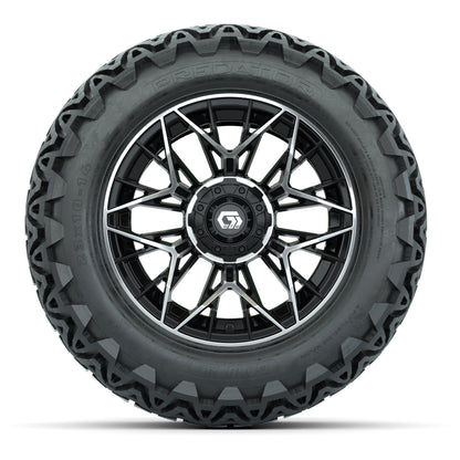 Set of (4) 14 in GTW® Stellar Machined &amp; Black Wheels wi - front view