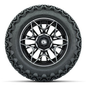 Set of (4) 14 in GTW® Stellar Machined & Black Wheels wi - front view